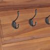 vidaXL Wall Mounted Coat Rack 80x16.5x35 cm Solid Teak Wood