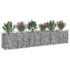 vidaXL Gabion Raised Bed 2 pcs Silver 300 x 50 x 60 cm