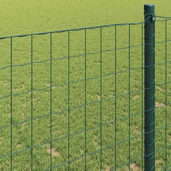 vidaXL Euro Fence Green 1.2 x 25 m PVC-coated iron