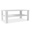 vidaXL Coffee Table | Matte white | Engineered wood, PVC edges | Medium