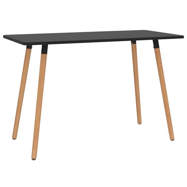 vidaXL Dining Table Black 120x60x75 cm Metal