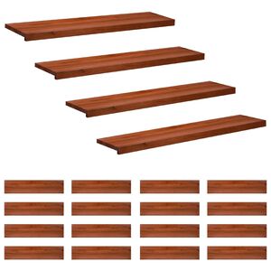 vidaXL Stair Treads 20 pcs 110 x 25 x 2 cm Brown Solid Beech Wood