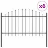 vidaXL Garden Fence WOERDEN 6 pcs 170 x 140 cm Powder-Coated Steel