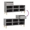 vidaXL Shoe Cabinet Grey Sonoma 102x36x60 cm Engineered Wood