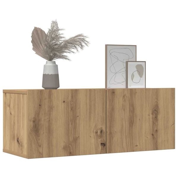 vidaXL TV Cabinets Wall-mounted 2 pcs Artisian Oak 80x30x30 cm