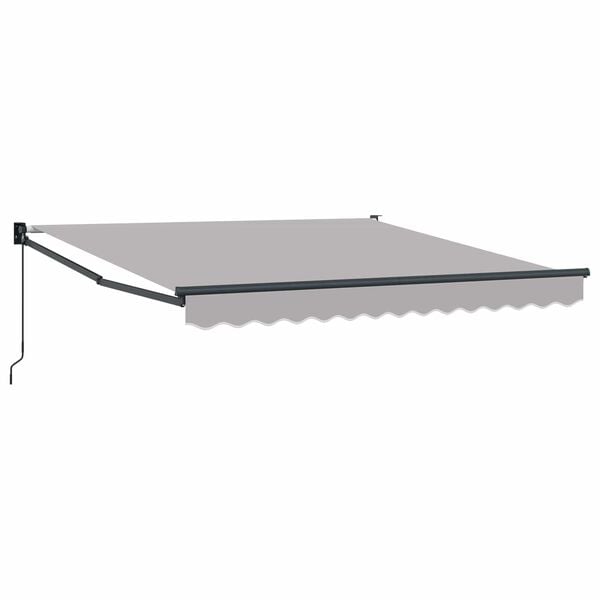 vidaXL Awning Manual Light Grey 300 x 250 cm Polyester