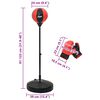 vidaXL Punching Ball Set with Gloves and Pump Adjustable Height 81-122 cm