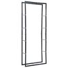 vidaXL Firewood Rack Black 80x25x200 cm Steel