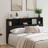 vidaXL Headboard Cabinet Black Oak 180 x 19 x 103.5 cm Engineered Wood