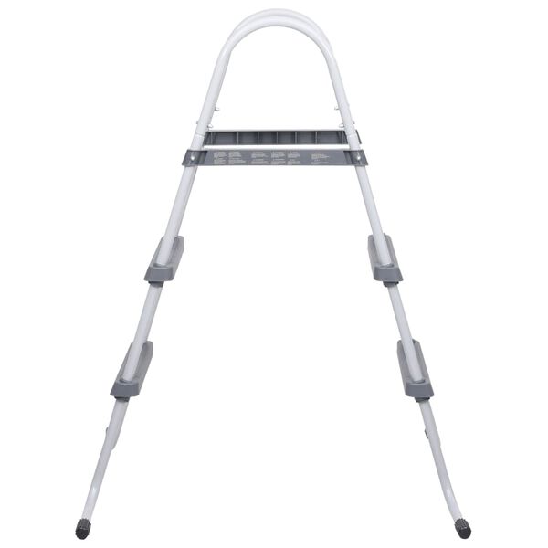 vidaXL Pool Ladder Grey 84 cm Steel