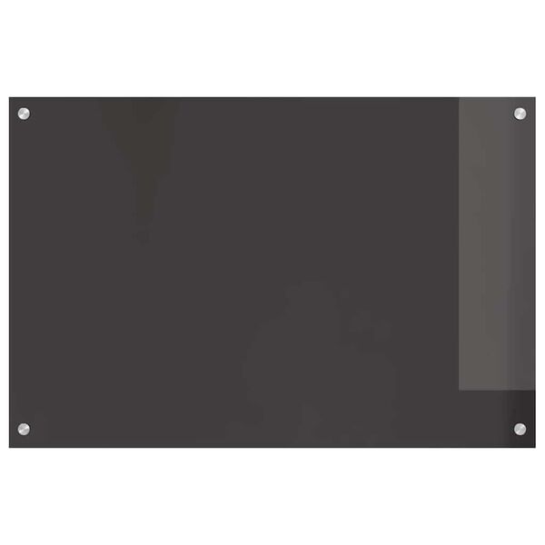 vidaXL Kitchen Backsplash 2 pcs Dark Grey 90 x 60 cm Tempered Glass
