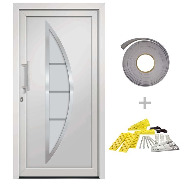 vidaXL Front Door White 98x208 cm