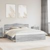vidaXL Bed Frame Grey Sonoma 180 x 200 cm Solid Pine Wood