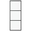 vidaXL Sliding Door with Hardware Set ESG Glass&Aluminium 76x205 cm