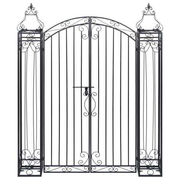 vidaXL Ornamental Garden Gate Wrought Iron 122x20.5x160 cm