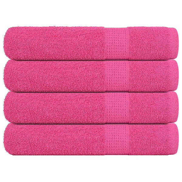 vidaXL Sauna Towels "FROGN" 4 pcs Pink 80x200 cm 360 gsm