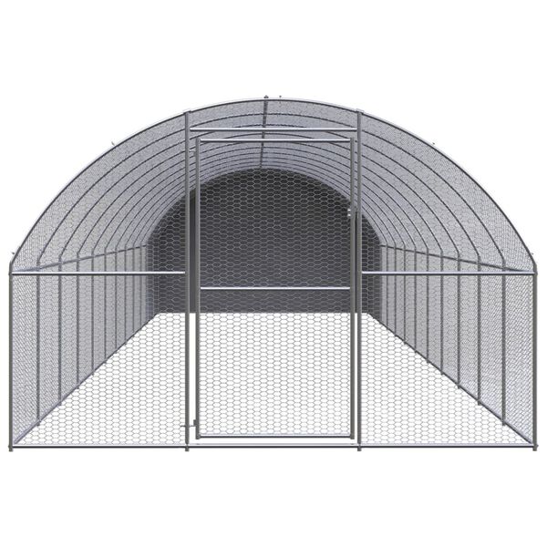 vidaXL Outdoor Chicken Coop 3x12x2 m Galvanised Steel