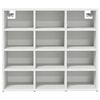 vidaXL Shoe Cabinet with Shelf White 77.5 x 30 x 67 cm Engineered Wood