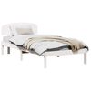 vidaXL Bed Frame with Headboard White 75 x 190 cm Solid Pine Wood