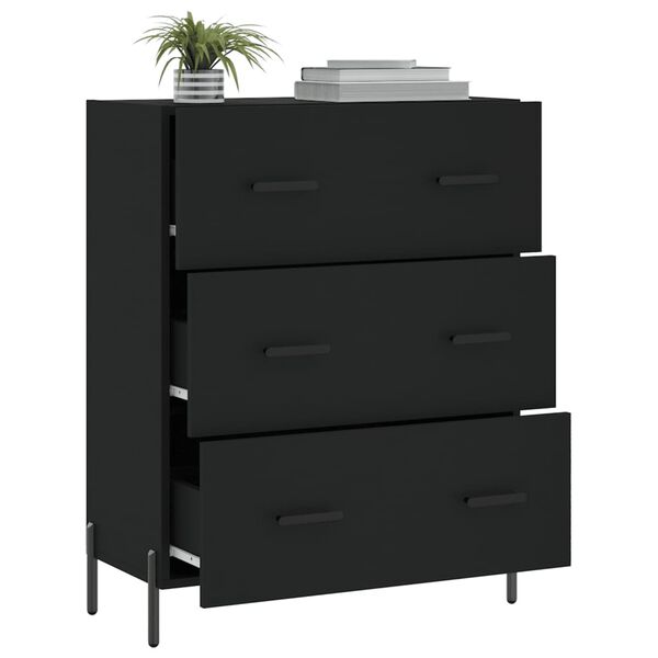 vidaXL Sideboard Black 69.5x34x90 cm Engineered Wood