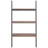 vidaXL 3-Tier Leaning Shelf Dark Brown and Black 64x34x116 cm