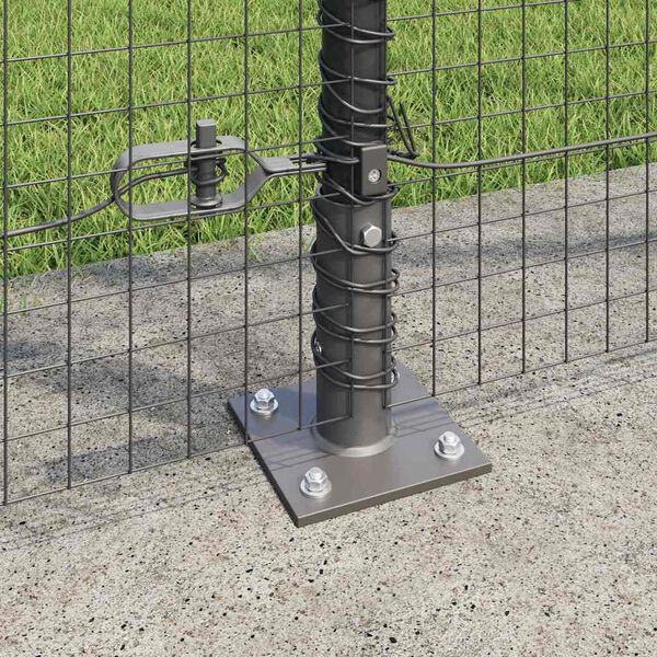 vidaXL Fence Post Grey 10 x 1.5 m (25 x 25 mm mesh) Steel