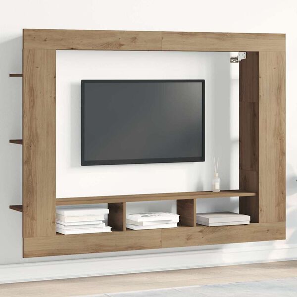 vidaXL TV Cabinet Artisan oak 152 x 22 x 113 cm Engineered wood
