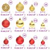 vidaXL Christmas Baubles 100 pcs Gold and Wine Red 3 / 4 / 6 cm