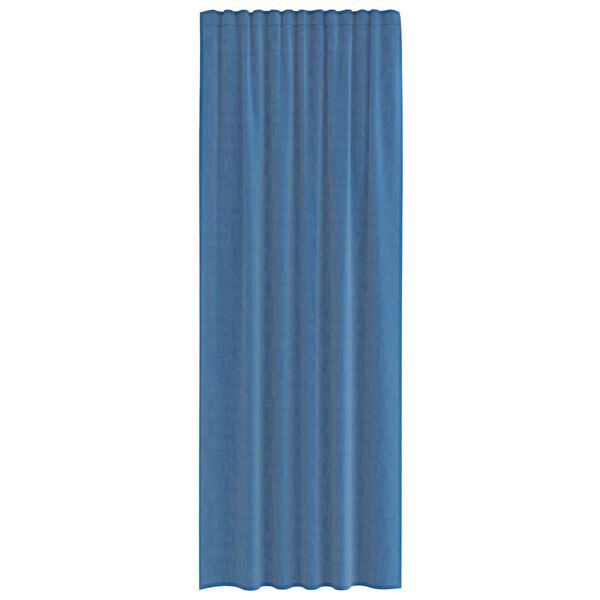 vidaXL Voile Curtains with Rod Pockets 2 pcs Royal Blue