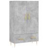 vidaXL Highboard Concrete Grey 69.5x31x115 cm Engineered Wood