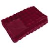 vidaXL Faux Rabbit Fur Blanket 4 pcs Bordeaux Red 240 x 270 cm
