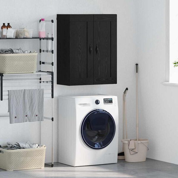 vidaXL Wall Mounted Cabinet Black Oak 69.5 x 34 x 90 cm