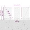 vidaXL Fence Post Grey 10 x 1.4 m (60 x 60 mm mesh) Steel and PVC