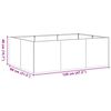 vidaXL Planter 120x80x40 cm Stainless Steel