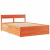 vidaXL Bed Frame without Mattress Wax Brown 120x200 cm Solid Wood Pine