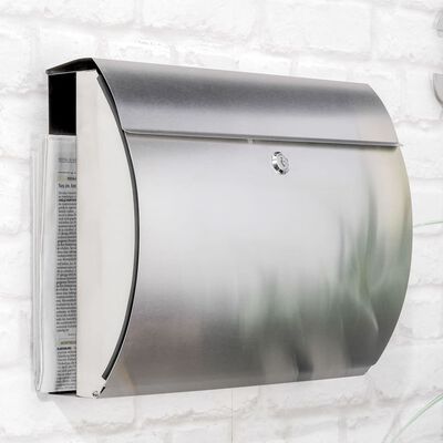 HI Letter Box with Newspaper Holder 38x13.3x30.4 cm Stainless Steel