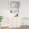 vidaXL Wall Cabinet High Gloss White 80x33x80 cm Engineered Wood