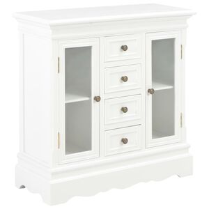 vidaXL Sideboard White 70x28x70 cm Solid Pine Wood