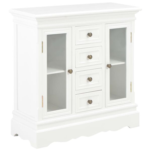 vidaXL Sideboard White 70x28x70 cm Solid Pine Wood