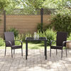 vidaXL Garden Dining Set 5 pcs Black Powder-Coated Steel