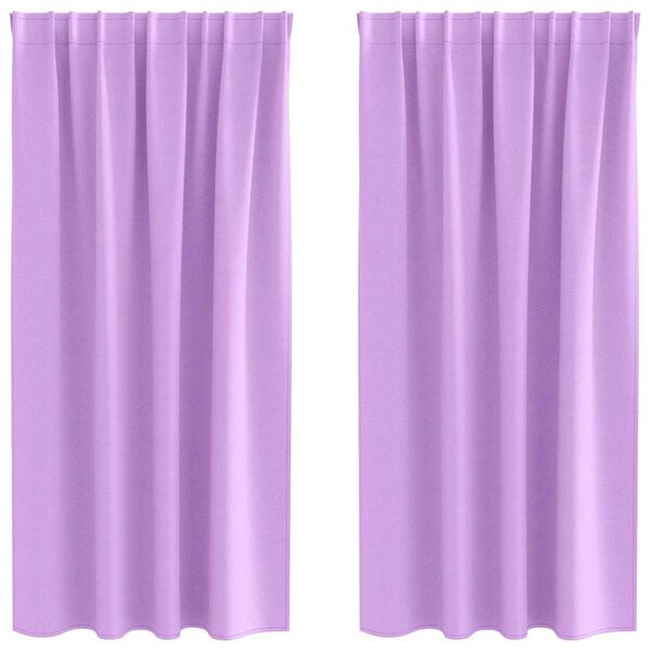 vidaXL Blackout Curtains with Rings 2 pcs Purple 175 x 140 cm