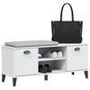 vidaXL Shoe Bench VIKEN White 106x35x45 cm Engineered Wood
