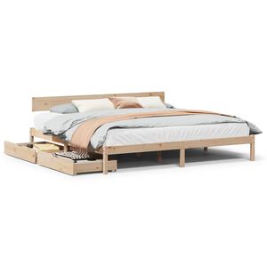 vidaXL Bed Frame without Mattress 200x200 cm Solid Wood Pine