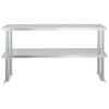 vidaXL Kitchen Work Table with Overshelf 120x60x145 cm Stainless Steel