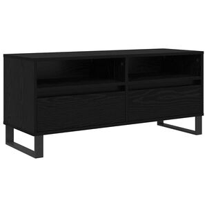 vidaXL TV Cabinet with Drawer Black Oak 100 x 34.5 x 44.5 cm