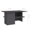 vidaXL Coffee Table Grey 90x60x46.5 cm Engineered Wood