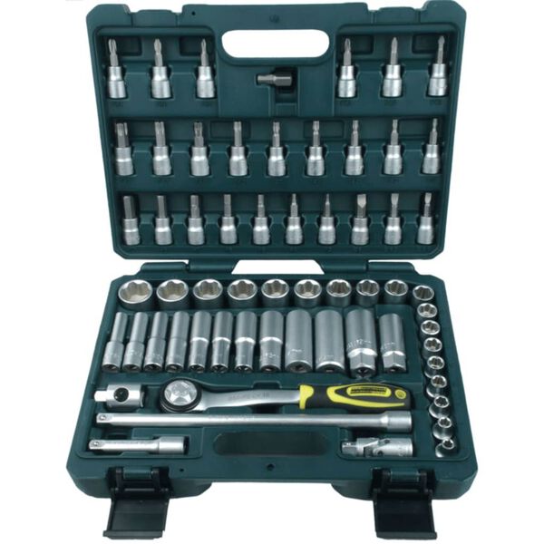Brüder Mannesmann 61 Piece Ratcheting Socket Spanner Set 3/8" 2045