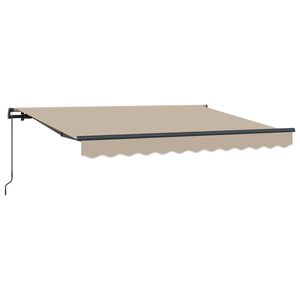 vidaXL Retractable Awning Manual Beige 250 x 200 cm Fabric