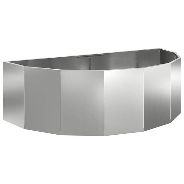 vidaXL Planter Silver 120 x 60 x 35 cm Galvanised Steel