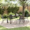 vidaXL Garden Dining Set 5 pcs Anthracite Powder-Coated Steel